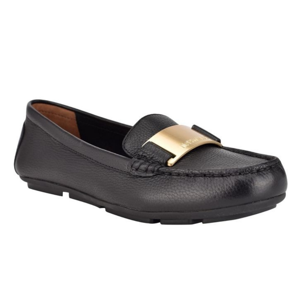 Calvin Klein Lisette Casual Loafers - Black Leather Size 8